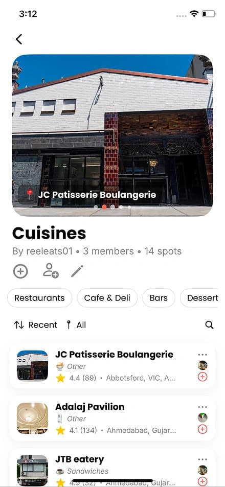 ReelEats map view