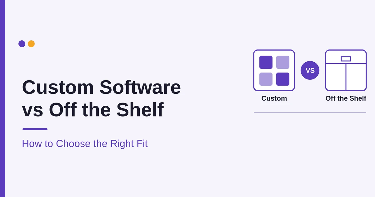 Custom software vs off the shelf comparison: cost, ownership and fit, a build vs buy guide by Mobilions