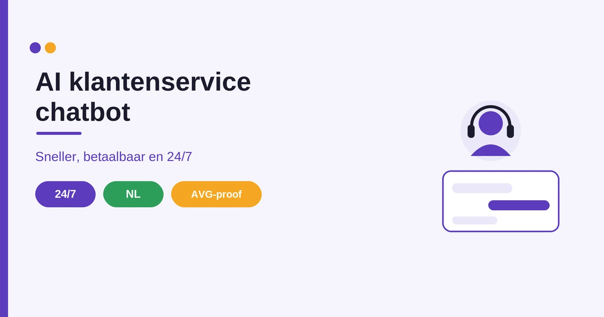 AI klantenservice chatbot: sneller en 24/7