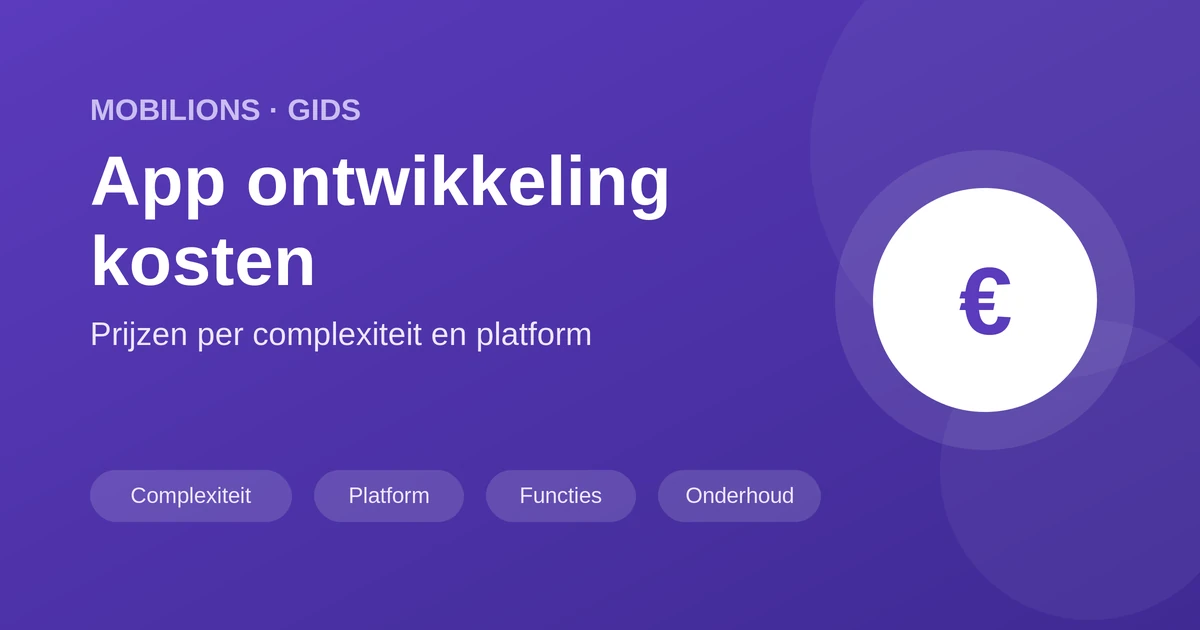 app ontwikkeling kosten overzicht