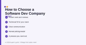 How to choose a software development company: 5 checks