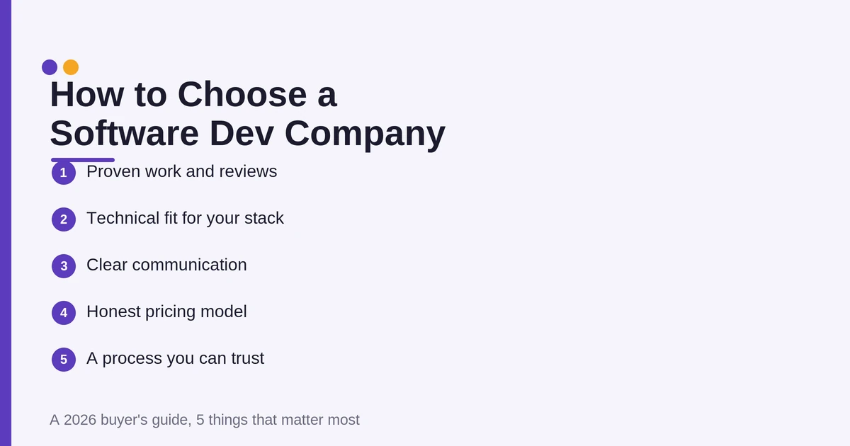 How to choose a software development company: 5 checks