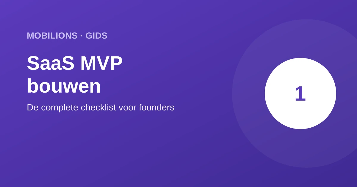 Checklist voor het bouwen van een SaaS MVP
