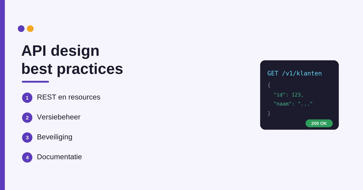 API design best practices overzicht