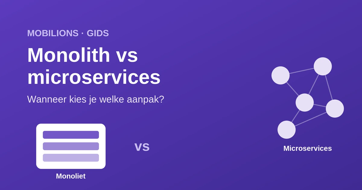 monolith vs microservices vergelijking