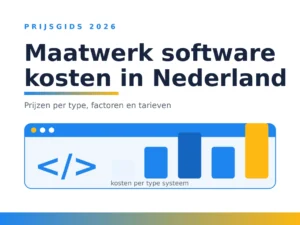 Maatwerk software kosten in Nederland 2026, prijzen per type systeem