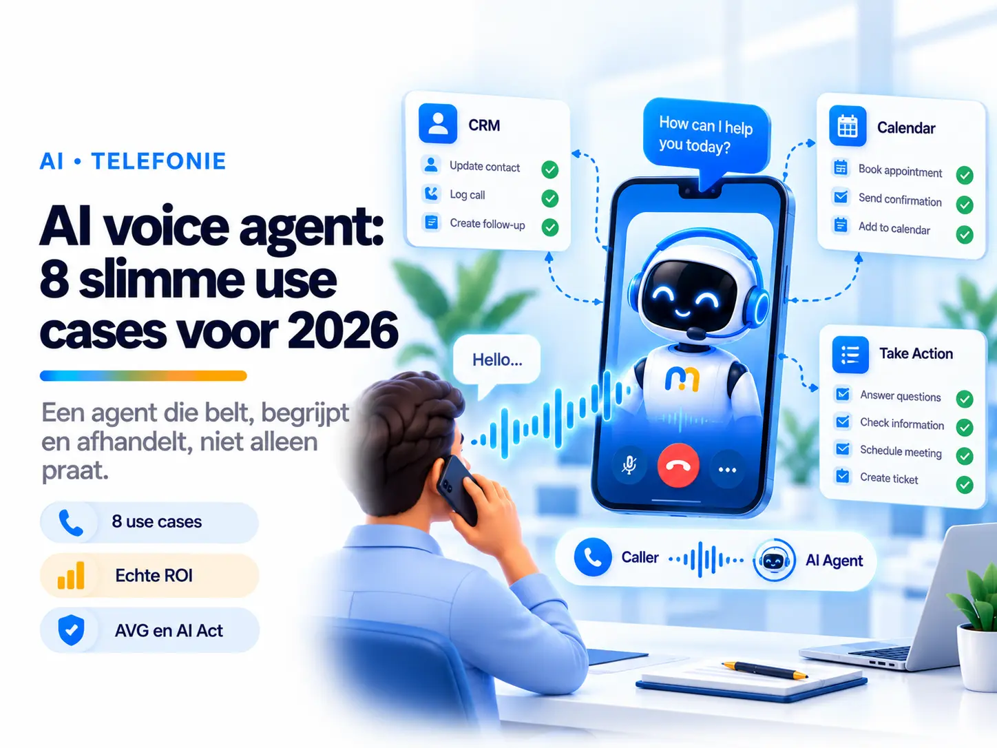 AI voice agent use cases aan de telefoon, by Mobilions