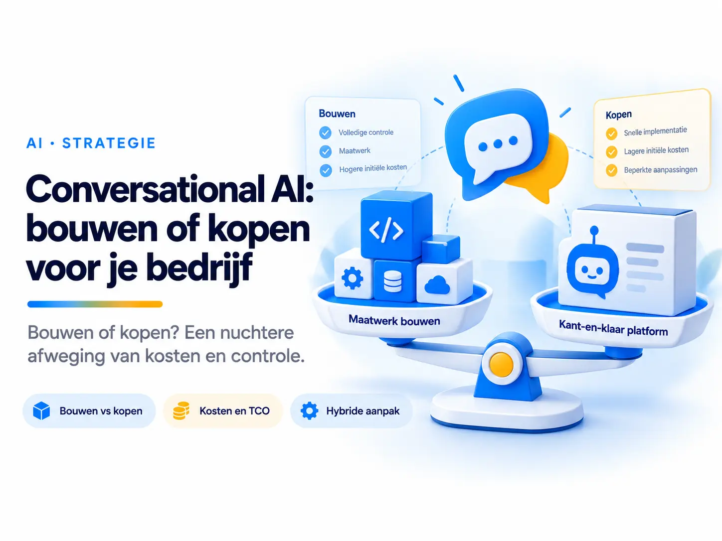 Conversational ai bouwen of kopen, strategisch overzicht, by Mobilions